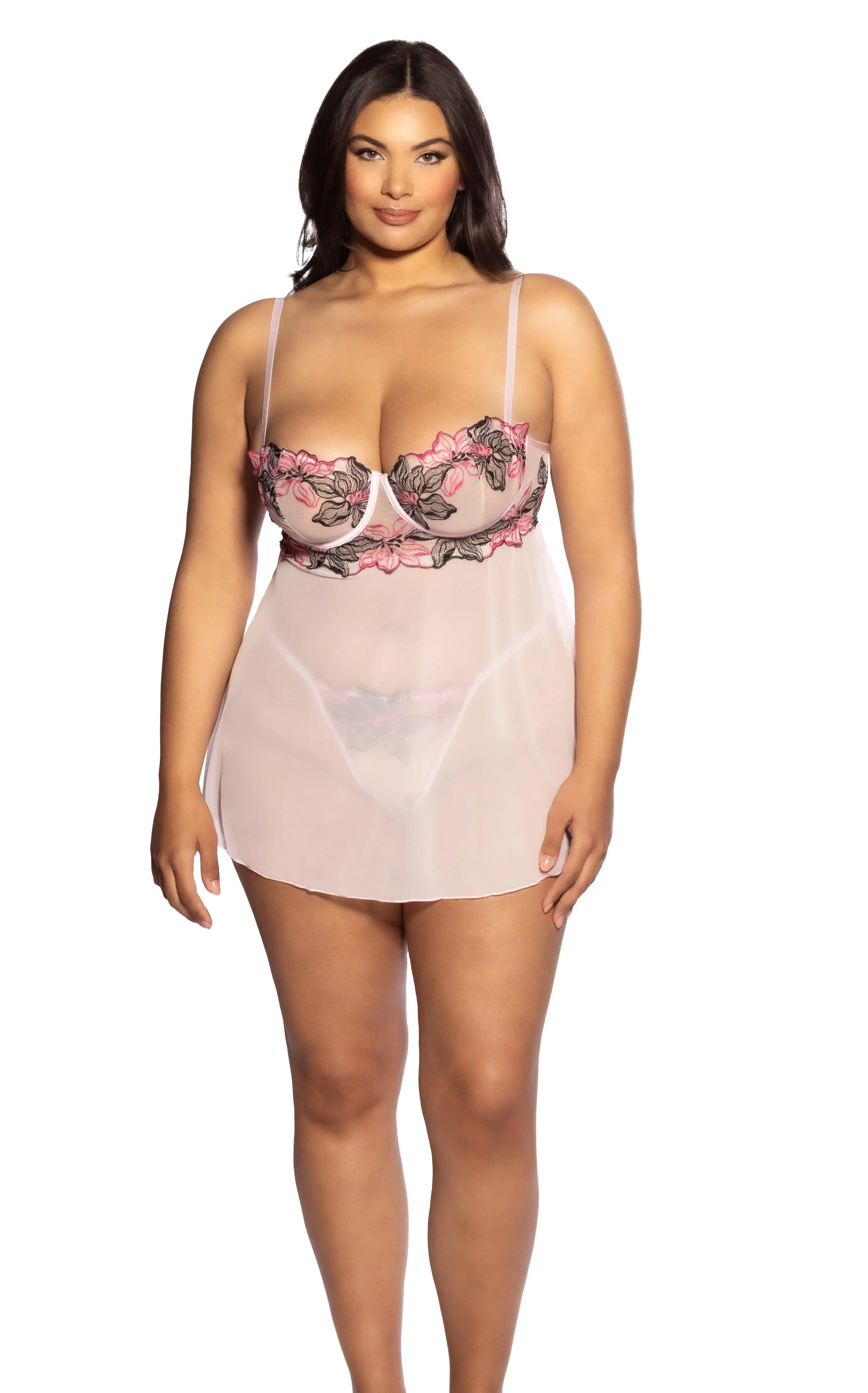 Audra Floral Babydoll - Sophisticated Stature