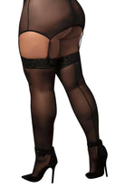 Curvy Mesh Thigh Highs - Sophisticated Stature