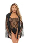 Elishia Satin Robe & Teddy Set - Sophisticated Stature