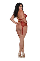 Fishnet & Lace Velvet 3 Piece Set - Sophisticated Stature