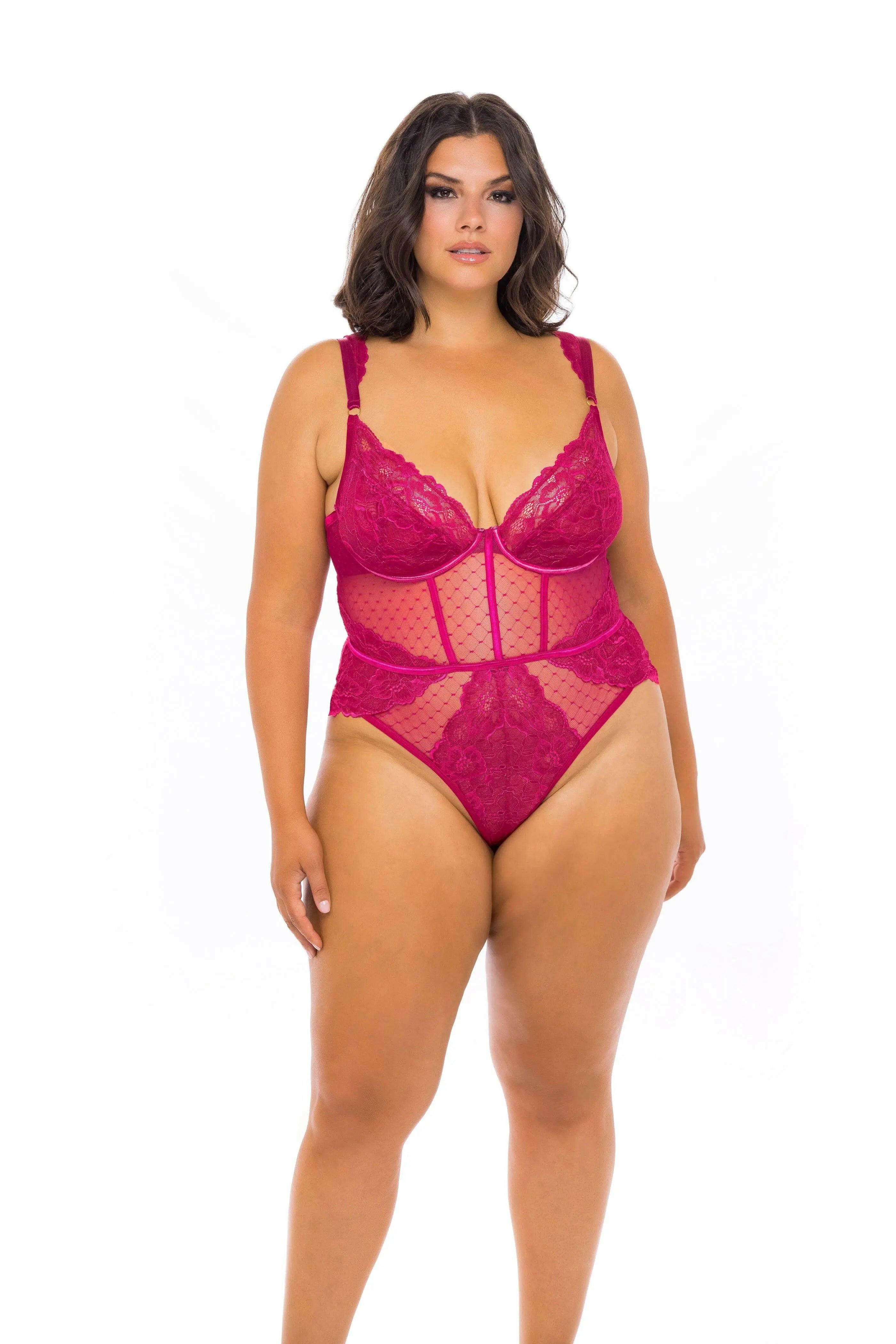 Harper Floral Lace Teddy - Sophisticated Stature