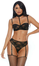 Lace Do It Choker Lingerie Set - Sophisticated Stature