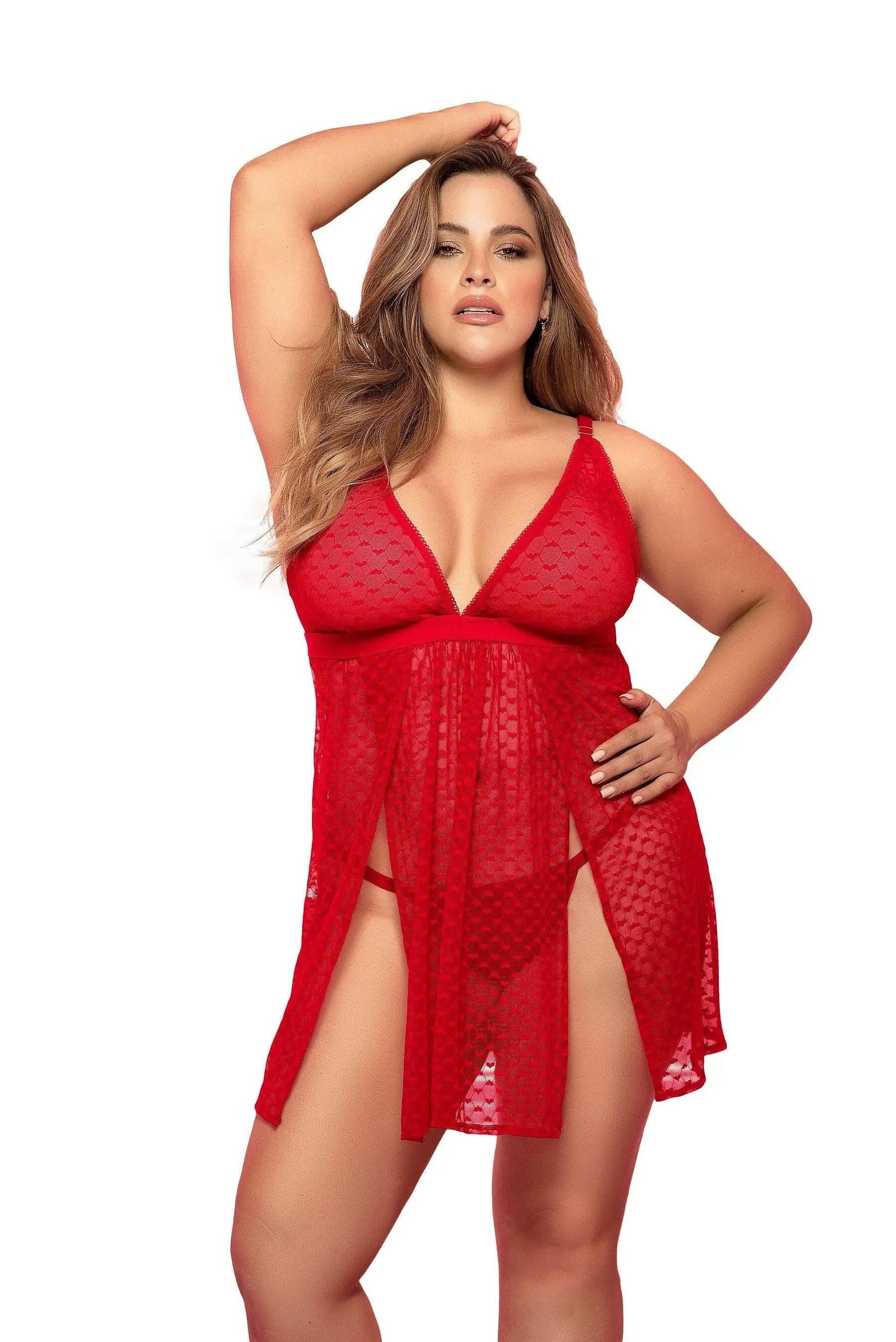 Red Hearted Babydoll - Sophisticated Stature